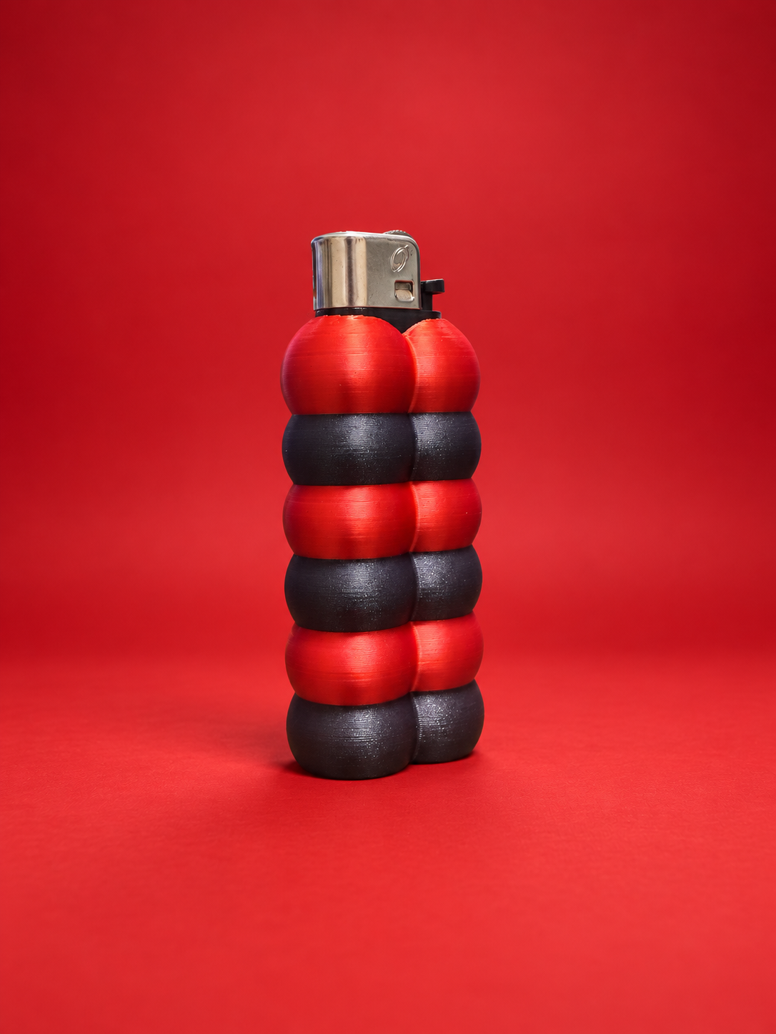 bollboll matte red＆matte black 【マグネットライターケース　ライター付き】